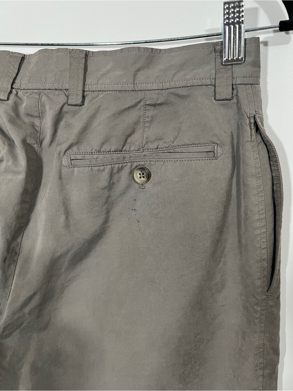 Vintage Claiborne Men’s Chino Trousers 29” Waist Taupe Gray - Picture 4 of 9